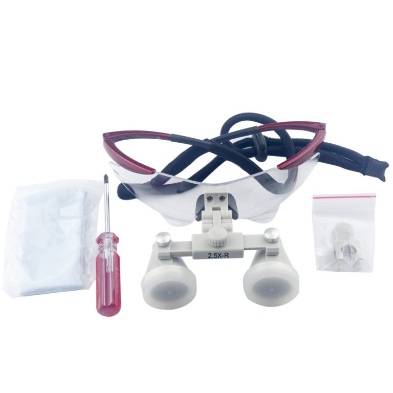 X Magnification Professional Dental Loupes Red Tp Sports Frame And