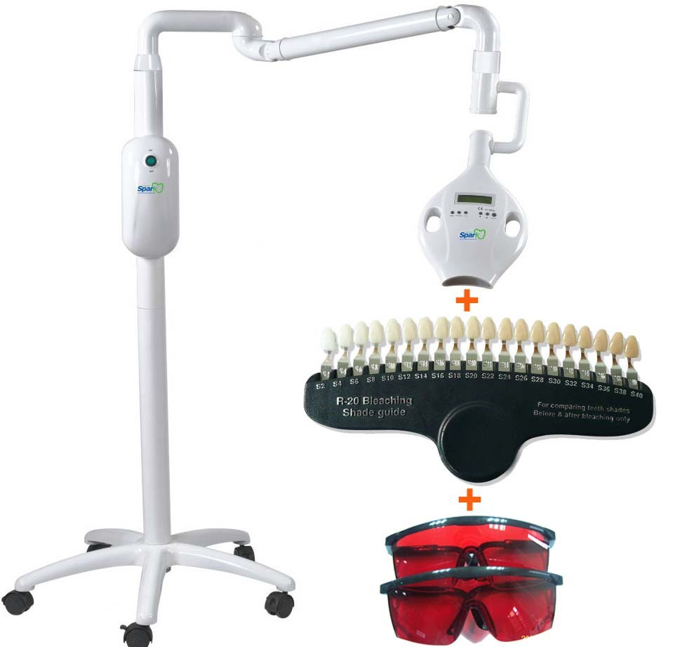치과 의사 치과 치아 미백 기계 8 LED 조명 20 진료소와 미장원을위한 색깔 그늘 가이드